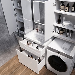 Style Line Мебель для ванной Марелла 70 Люкс Plus антискрейтч белая – фотография-4